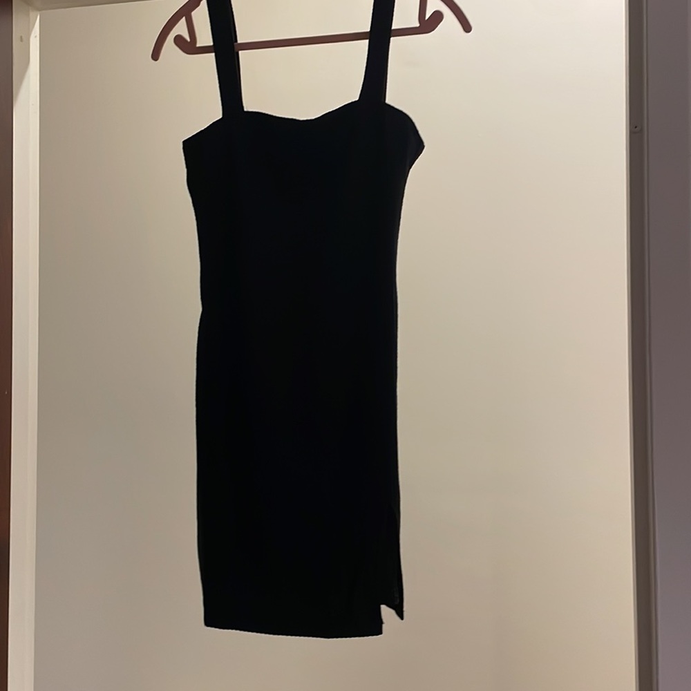 NWT Princess Polly Black Mini Dress with slit - Picture 4 of 4